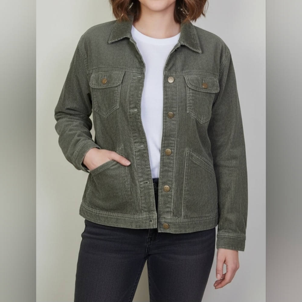 Jones New York Sporty Olive Corduroy Jacket